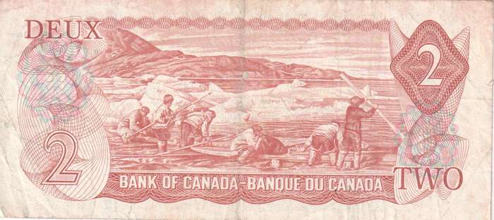 CANADA 2 DOLLARS 1974  P47b VF