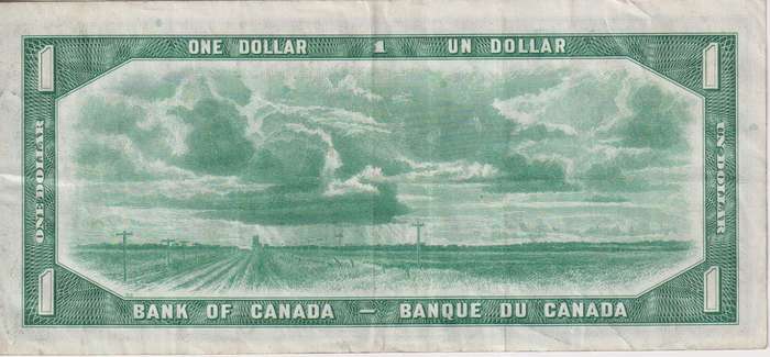 CANADA 1 DOLLAR 1954 P78 VF