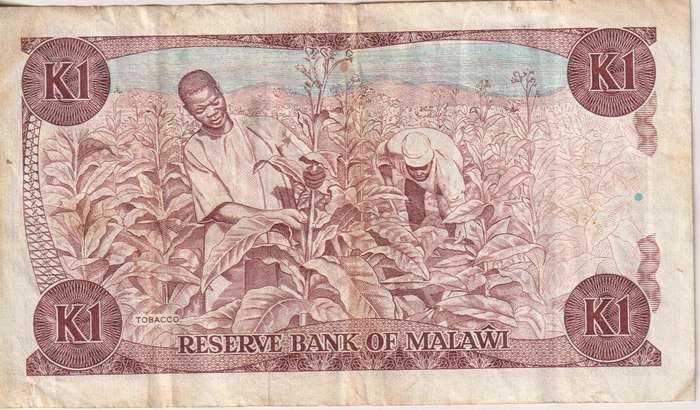 MALAWI 1 KWACHA 1986 P19  VF