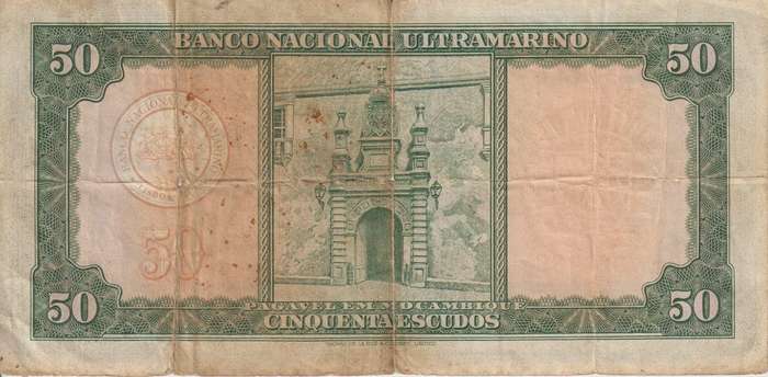 Portugal Mozambique 50 Escudos 1958 P-105  VG