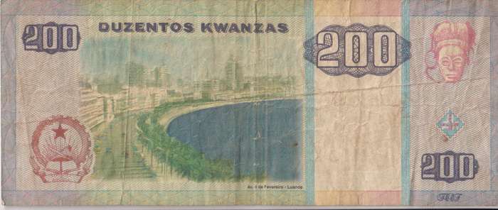 ANGOLA 200 KWANZAS 2003 P148  VF