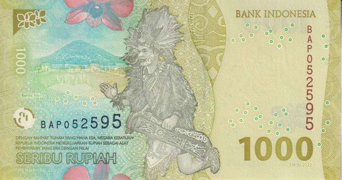 INDONESIA 1000 RUPIAH 2022-24 P162 UNC