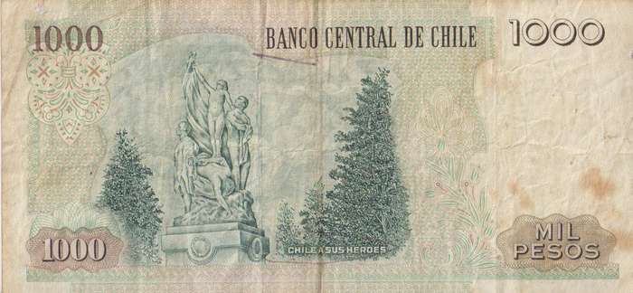 Chile 1000 Pesos 1994 P154 VF
