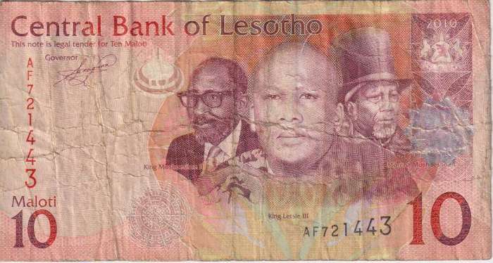 Lesotho 10 Maloti 2010 P21  F