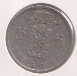 BELGIUM 5 FRANCS 1949 IN COIN FLIP
