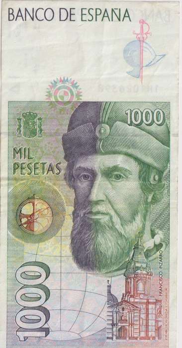 SPAIN 1000 PESETAS  1992 P163  VF