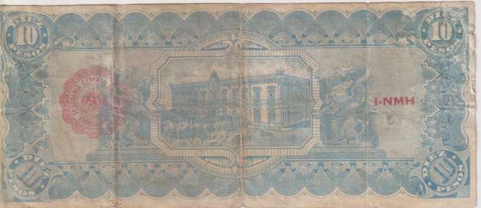 MEXICO - STATE OF CHIHUAHUA - 10 PESOS 1915 PS534  VF