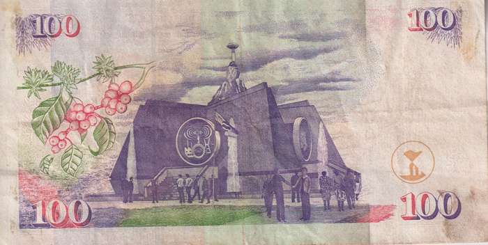 KENYA 100 SHILLINGS P37b 1997 VF