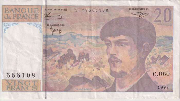 FRANCE 20 FRANCS 1942 P100 VF