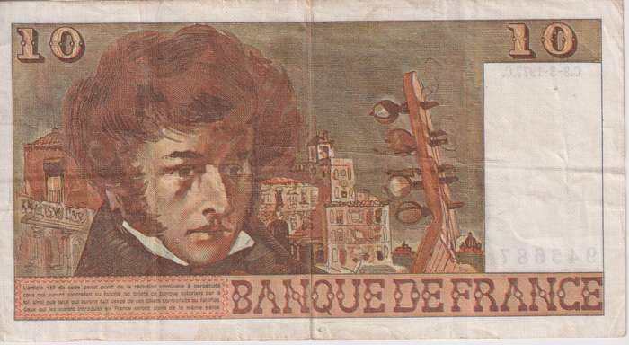 FRANCE 10 FRANCS BERLOIZ 1976 P150 VF