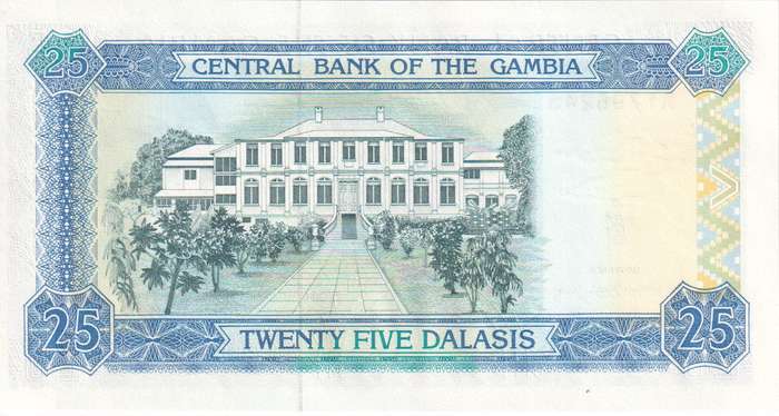 The Gambia 25 Dalasis 1991-95, P-14 UNC