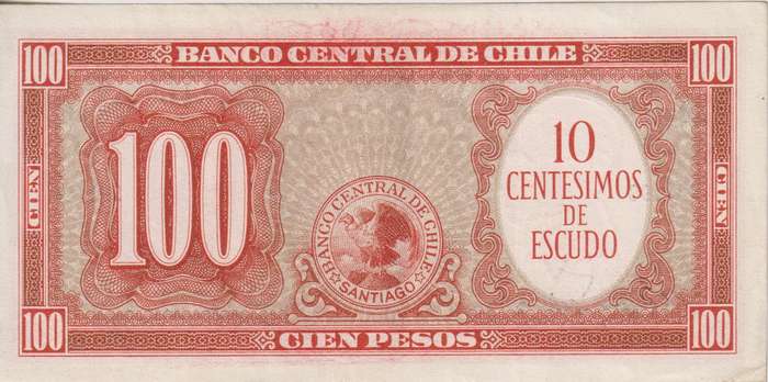 Chile 100 Pesos 1959 P-122 XF
