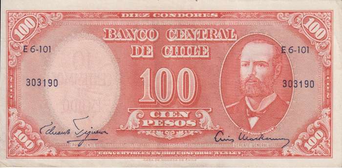 Chile 100 Pesos 1959 P-122 XF