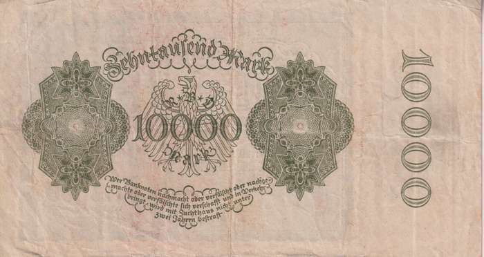 Germany, 10000 Mark, Reichbanknote 1922, P-72 VF (USED)