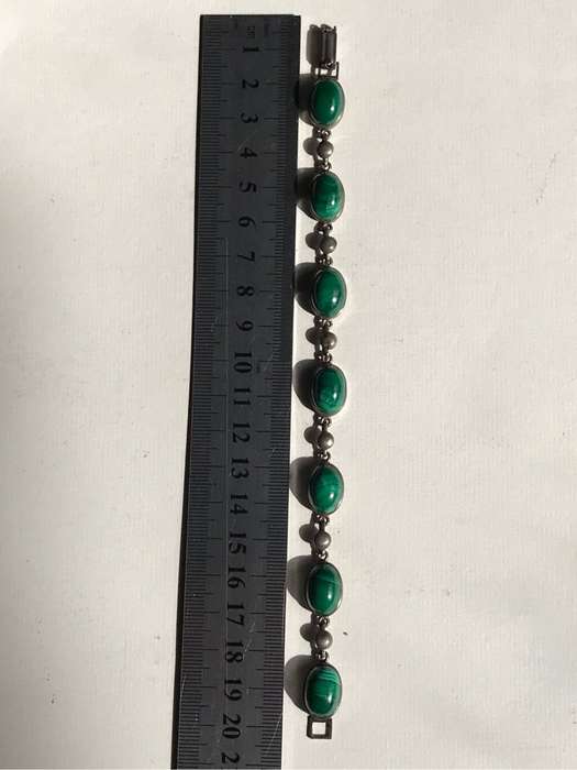 Vintage Malachite Sterling Silver bracelet