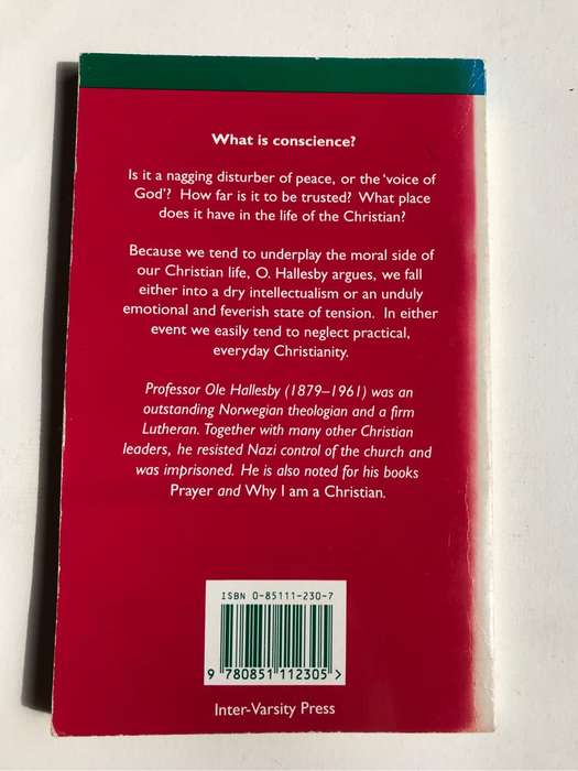 Conscience  Its place in Christian living by O. Hallesby