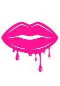 Drip Lips Sticker - pink