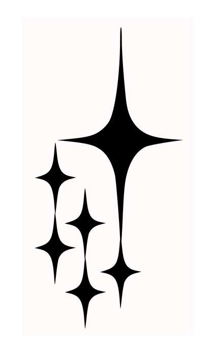 Star Car Vinyl Decal Sticker Bonnet - Black