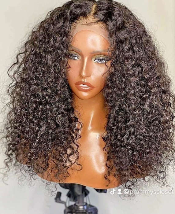 18 inch full frontal curly wig