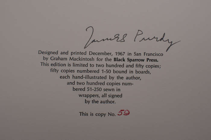 An Oyster is a Wealthy Beast by Purdy, James  (Signed + Author Drawing)