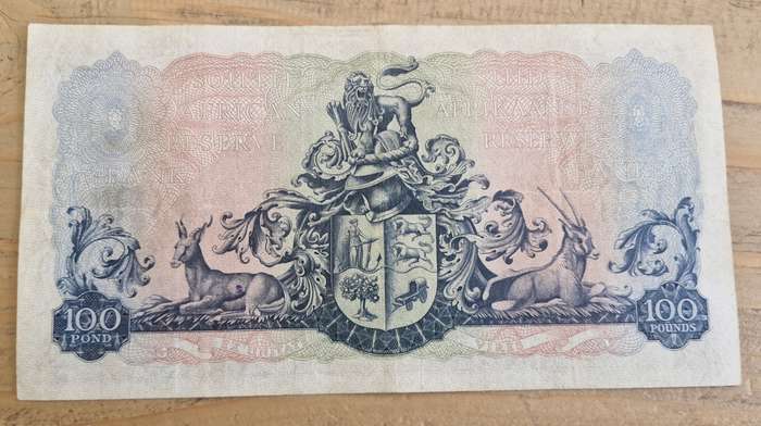 1952 South Africa MH De Kock 100 Pounds Graded AU50!!!