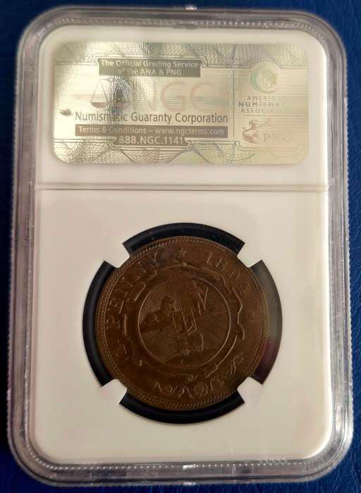 *1894 ZAR Kruger Penny NGC Graded MS62 Brown