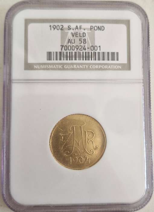 1902 ZAR Boer War Veldpond Graded AU58