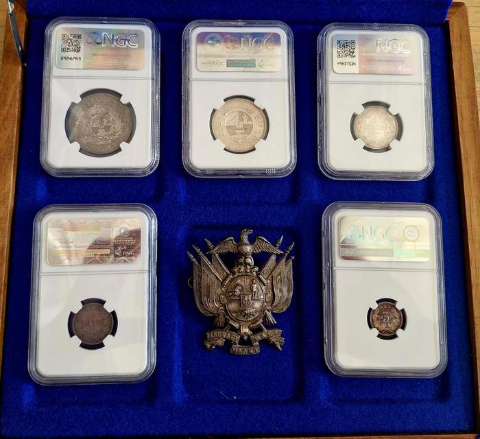 1892 ZAR Kruger Silver Proof Set - NGC Graded