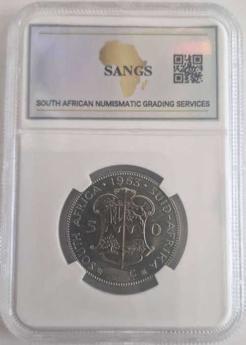 1963 Scarce South Africa 50c Pattern Graded MS63 Hern A19
