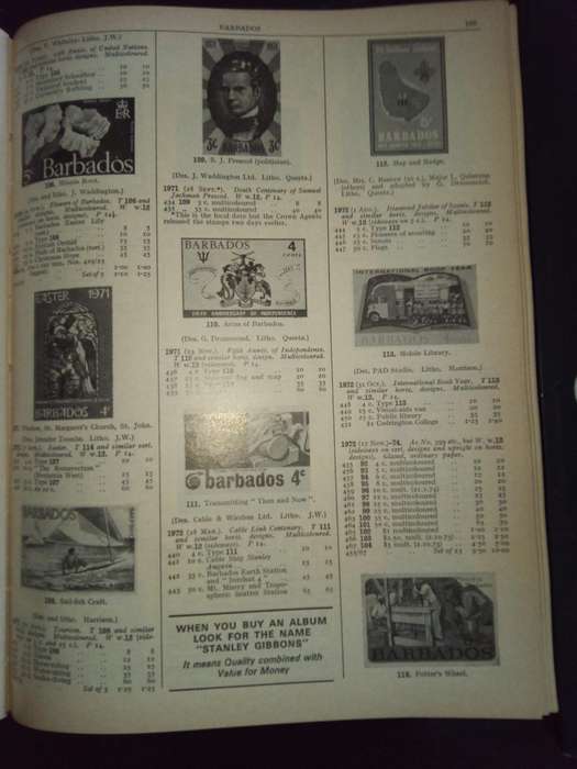 Stamp collection book and stamp catalogue second hand