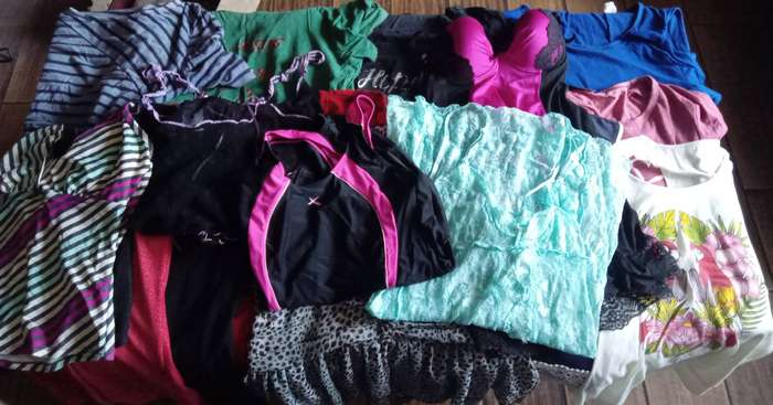Second hand ladies tops, lingerie and swimwear