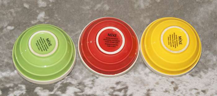 Set of 3 Mixe Stoneware Ramekin bowls