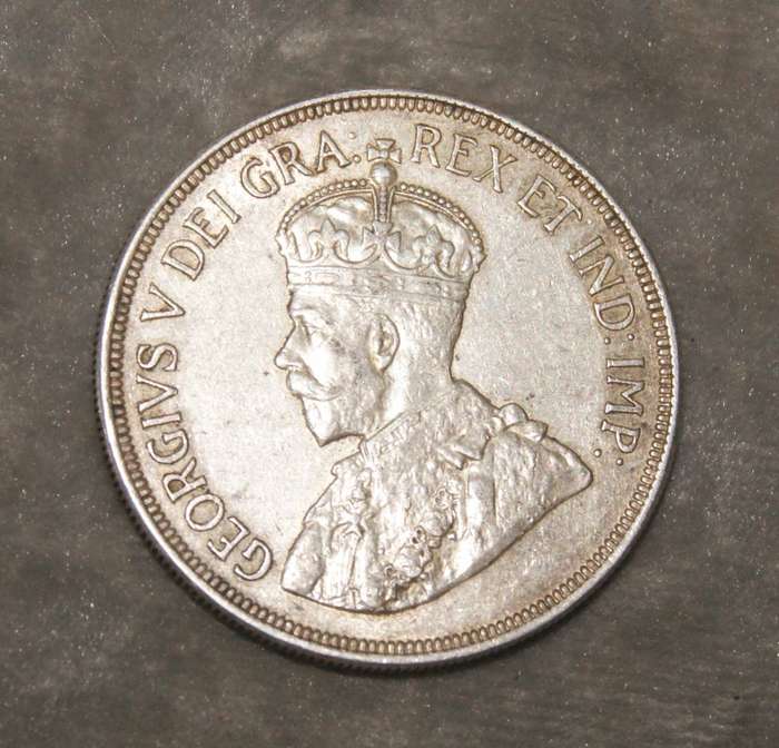 1928 Cyprus 45 Piastres King George 92.5% silver AU