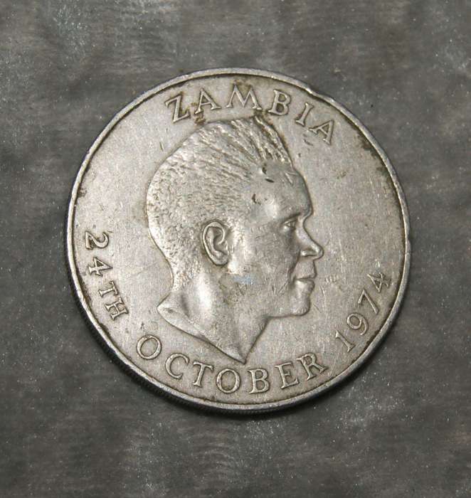 1974 Zambia 1 Kwacha 10th independence anniversary