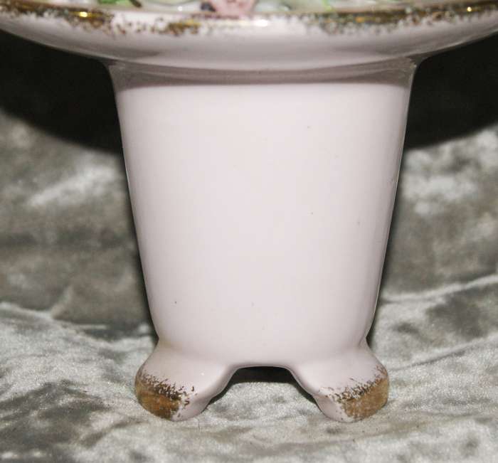 Vintage pink Lefton China hand painted porcelain vase