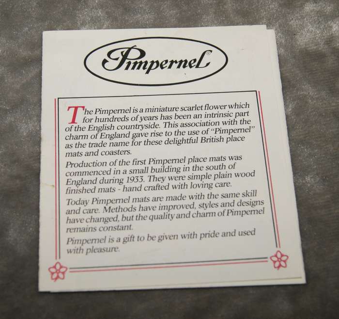 Pimpernel Victorian pattern set of 6 coasters in original box