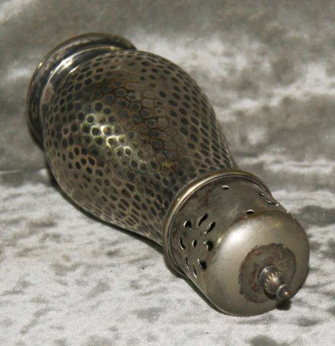 Vintage hand beaten silver plated Seranco sugar coaster