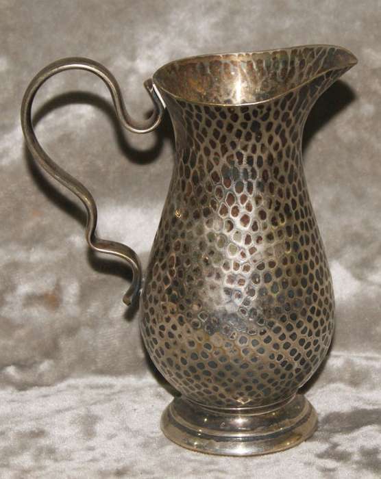 Vintage hand beaten silver plated Seranco milk jug