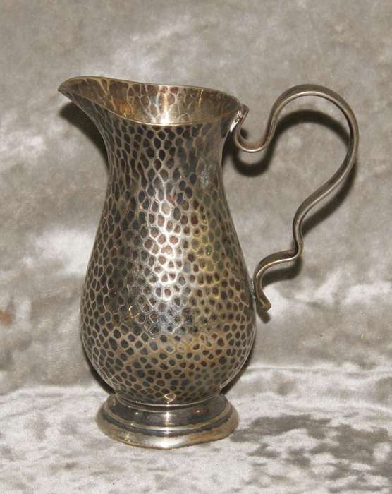 Vintage hand beaten silver plated Seranco milk jug