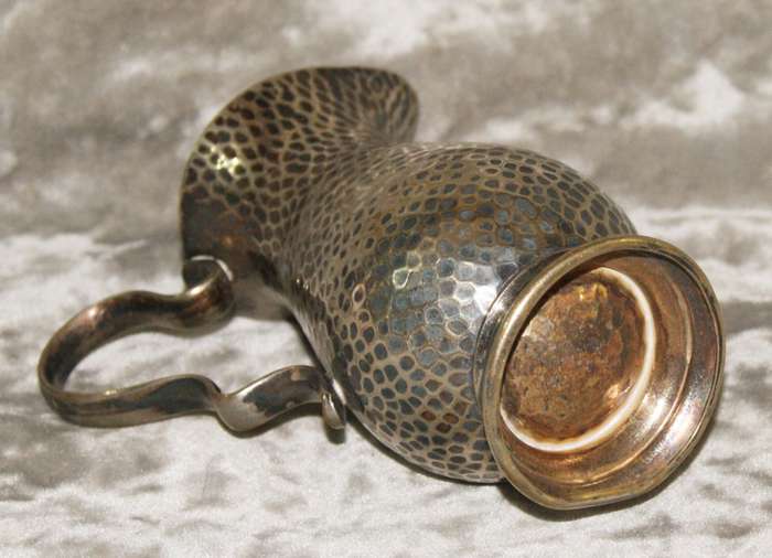 Vintage hand beaten silver plated Seranco milk jug