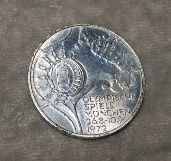 1972 10 Deutsche Mark (D mint mark) 62.5% silver Munich Olympic Games