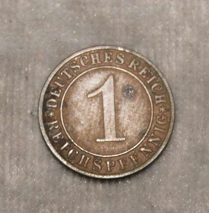 1936 1 Reichspfennig D Mark UNC