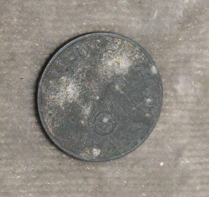 1942 1 Reichspfennig F mint mark UNC