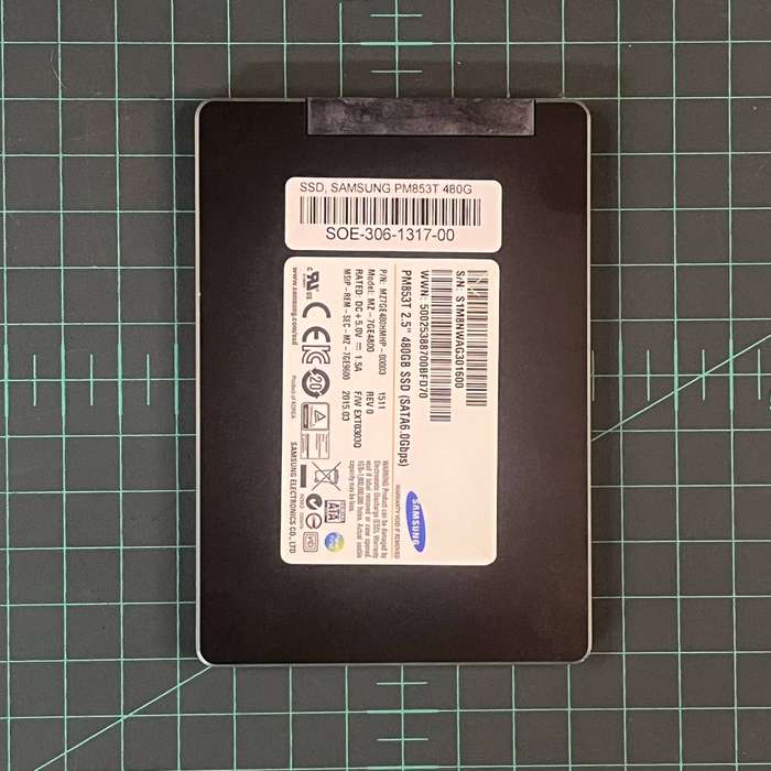 Samsung PM853T 480GB 2.5"  SATA III SSD 6.0GPS