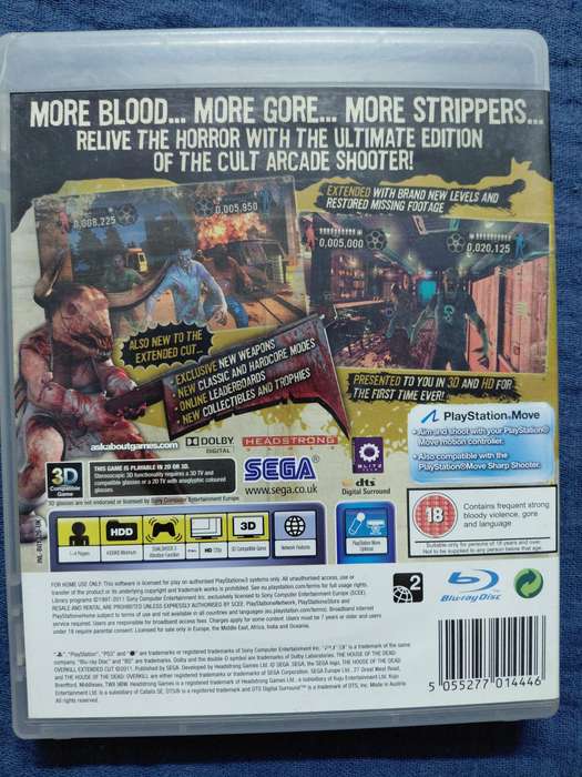 House of the Dead Extended Cut PlayStation 3 (PAL)