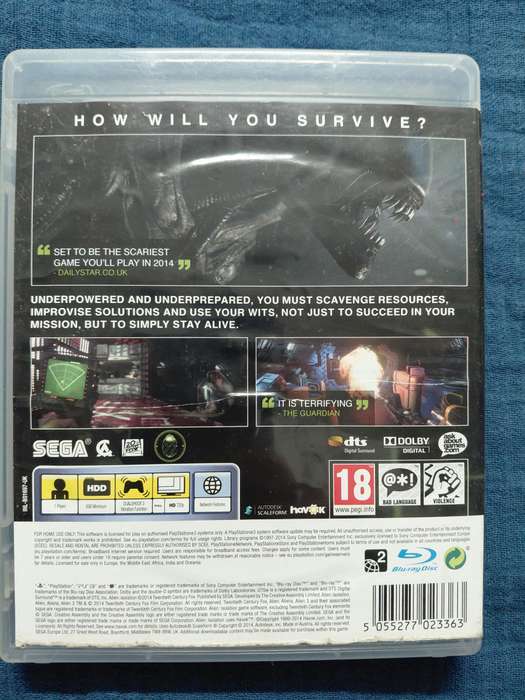 Alien Isolation PlayStation 3 (PAL)