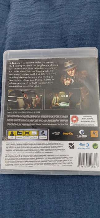 LA Noire PlayStation 3 (PAL)
