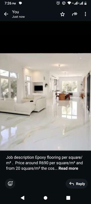 Epoxy floor per square M ²