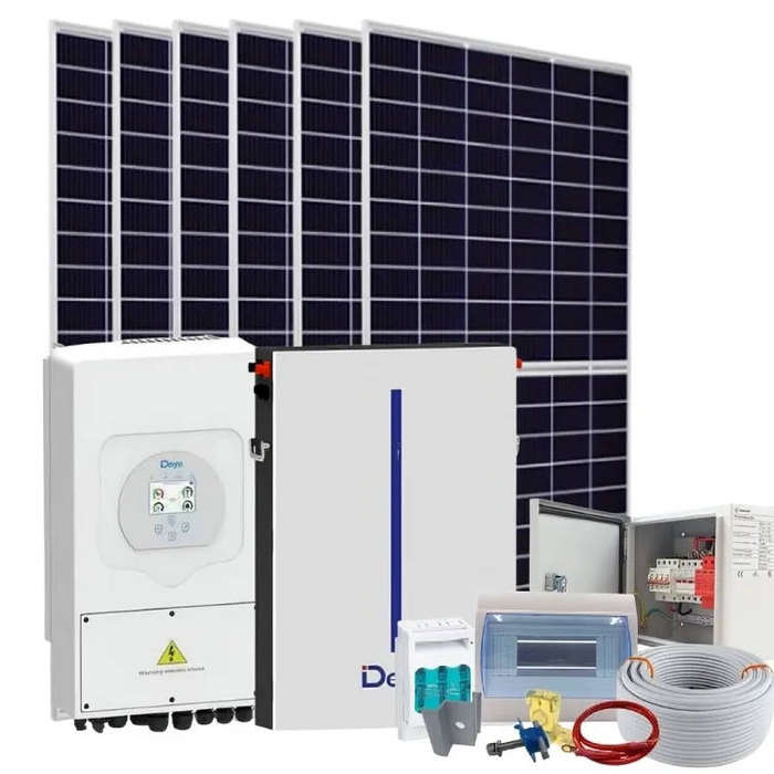 Deye Off-grid Solar power Kit. 5Kw 48V Hybrid inverter with Deye 6.1KWH Lithium Battery