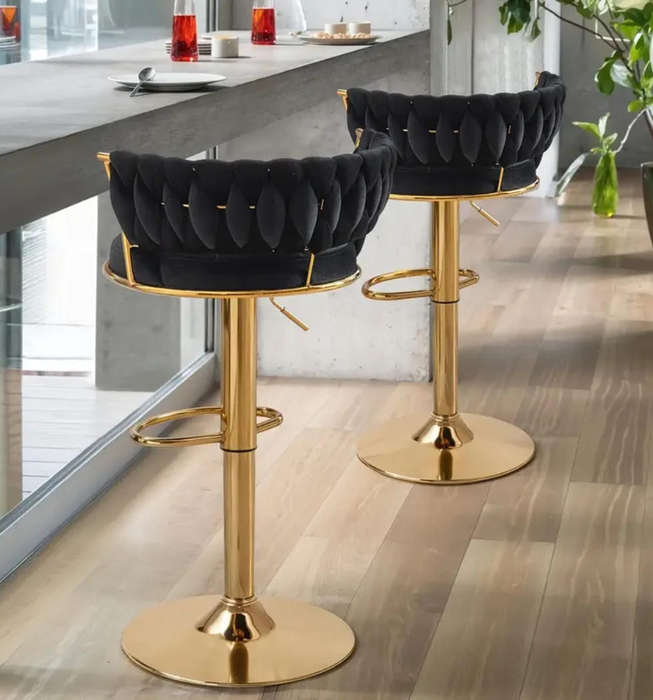 Velvet Swivel Luxury Bar Stool